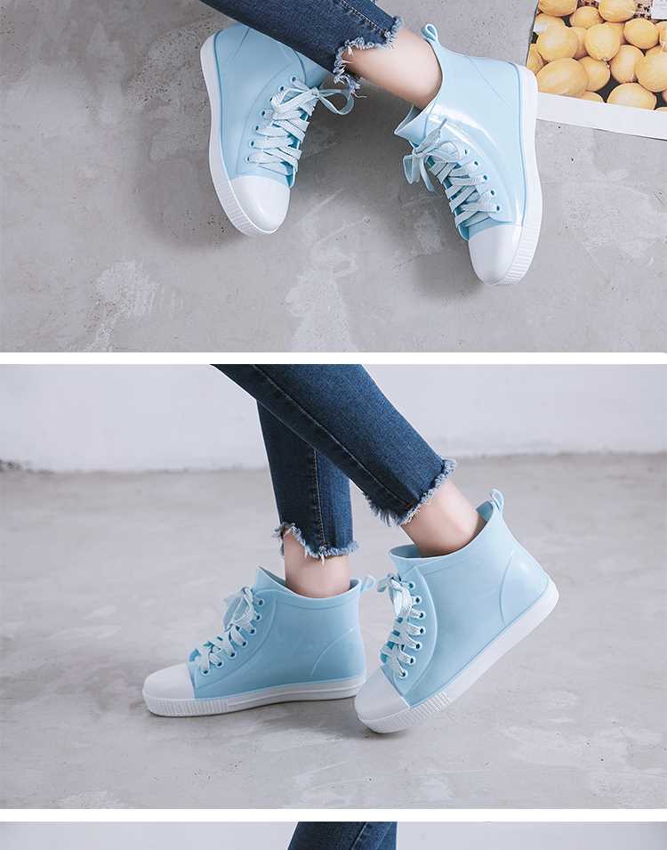 Giày đi mưa cho nam và nữ Giày đi mưa ống ngắn không thấm nước giày sinh viên thời trang - Rainshoes