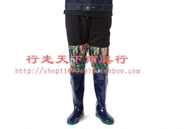 Trên đầu gối ống cao nam và nữ đi mưa đi mưa ủng phẳng mềm - Rainshoes giày không thấm nước nam