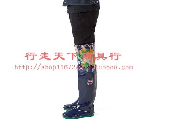 Trên đầu gối ống cao nam và nữ đi mưa đi mưa ủng phẳng mềm - Rainshoes giày không thấm nước nam