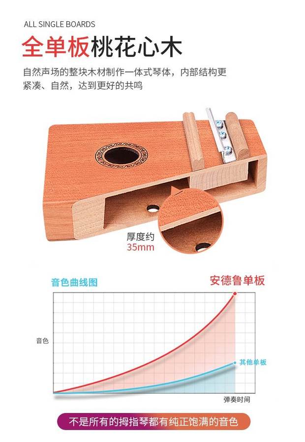 Andrew ANDREW ngón tay cái đàn piano Kalimba piano ngón tay cái 17 giai điệu ngón đàn piano cụ 17 âm thanh - một con nai - Nhạc cụ phương Tây guitar điện