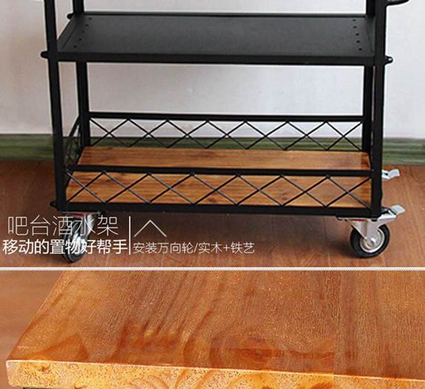 Nội thất nhà hàng Huatu Giỏ hàng ăn uống của Mỹ Giỏ hàng của khách sạn KTV Giỏ rượu vang đa chức năng Mobile Sideboard Tủ rượu - FnB Furniture