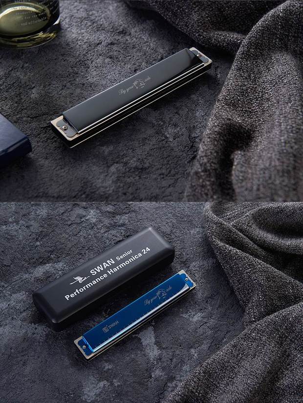 Swan Harmonica 24 lỗ người lớn trẻ em học sinh mới bắt đầu nam và nữ đa âm c giai điệu cạnh tranh nhạc cụ piano - Nhạc cụ phương Tây