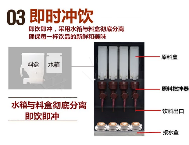 Máy pha trà sữa công suất cao máy pha trà sữa máy pha trà sữa hoàn toàn tự động thương mại máy pha nước giải khát đa năng - Máy pha cà phê