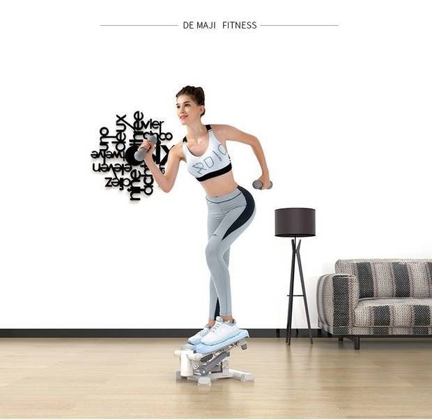 Lắp đặt máy câm bước chân máy đôi đu quay đa chức năng - Stepper / thiết bị tập thể dục vừa và nhỏ tạ đơn 5kg