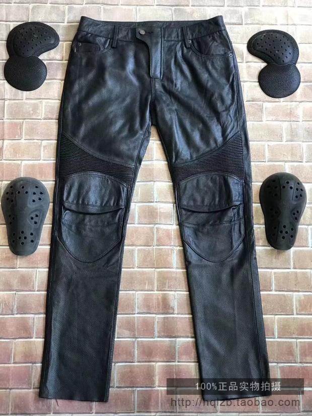 Bay điểm bắn thật Harley Ấn Độ lưới thoáng khí chống rơi đồ bảo vệ quần da xe máy cưỡi da quần - Quần da quần short nam