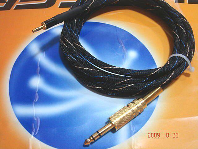 3 5 small three-core-TRS big three-core 6 35 ear release line (professional making with shock absorbing net 3 m)
