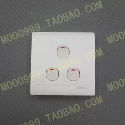 Aoshen installed a wall three-position switch panel 3 three-control three-open switch three-open single-control switch small button nail