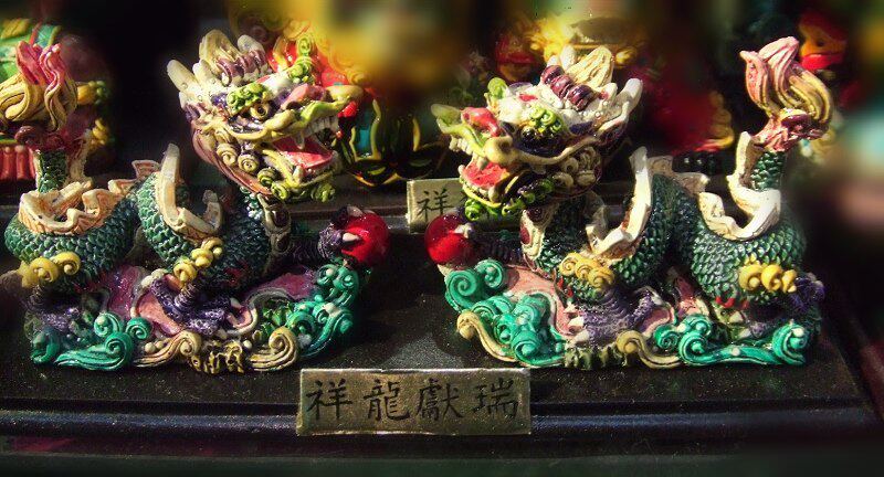 Auspicious pendulum piece handicraft color ceramic handicraft Xiang Long Xianri-Taobao