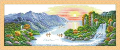 [江山如画 图纸（DMC/RS/GREEN丝线套件）批发8折]