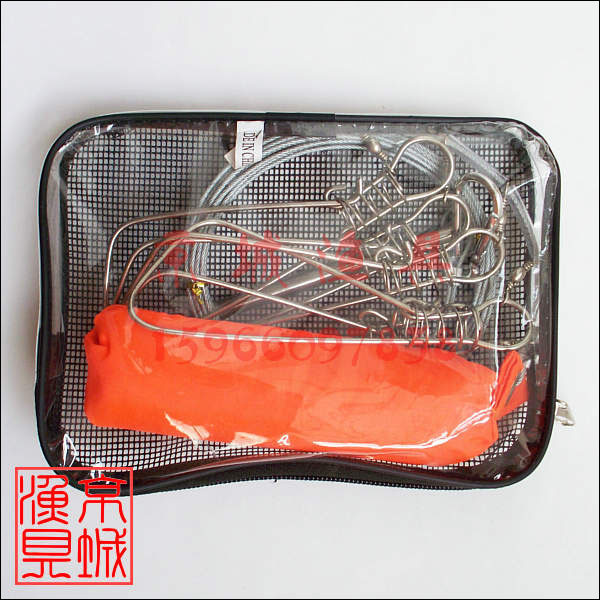 Stainless steel fish buckle fish lock-4 7M plastic coated steel wire belt floating spot hot sale