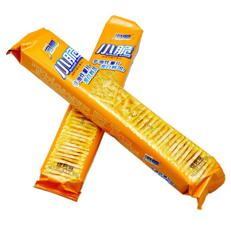 【天猫超市】泡吧 小脆薯片 烧烤味 68g 饼干时尚办公室休闲 零食