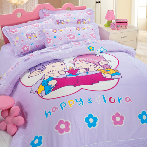 Crown South Korea Dori TDS3 Pure Cotton Twill Children Three Sets Sweet Moment Purple Cozy-Taobao