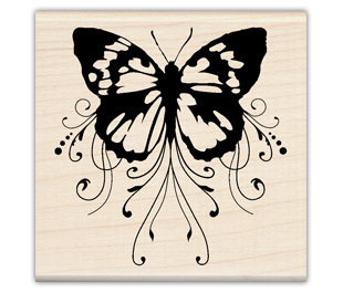 Inkadinkado 2009 Wood Stamp* Seal: 99298 Butterfly