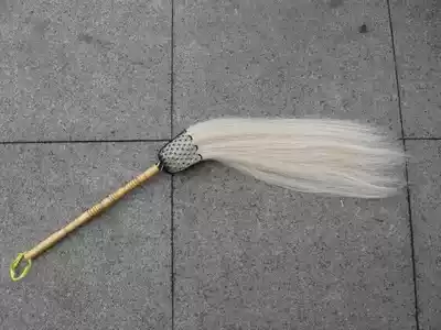 AUTHENTIC REAL HORSETAIL WHISK TAI CHI WHISK HORSETAIL BUDDHA DUST TRUE HORSETAIL TOTAL LENGTH 100CM
