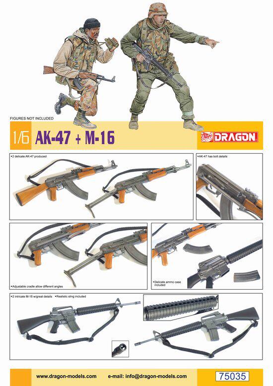 Soldiers 8-foot Weilong 1:6 75035 M16 Plastic assembled model Spot