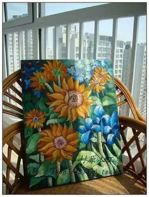 (Yesterday's Village) Left Bank oil painting frameless electric meter file hand-drawn custom oil painting