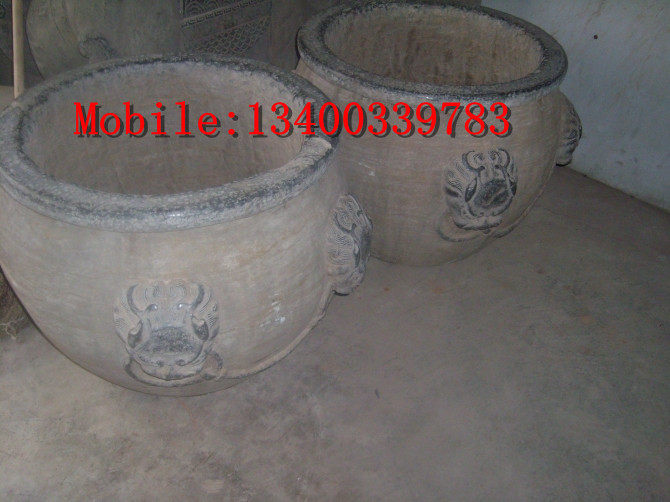 Stone fish tank Stone carving fish tank Stone trough flower pot Antique stone fish tank stone basin Stone carving ornaments 183