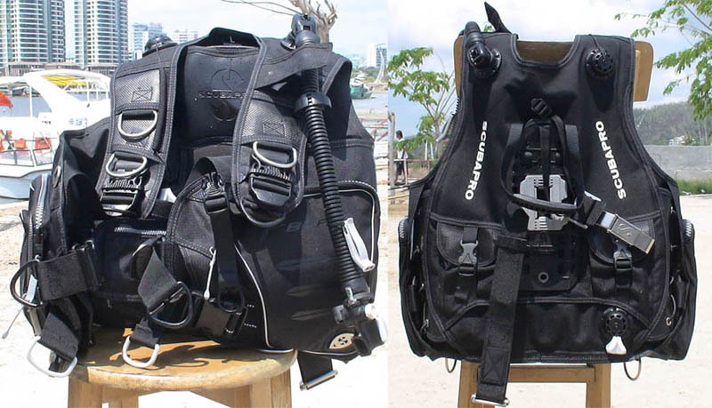 T Black buoyancy adjustment vest (BCD)