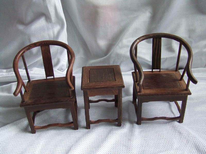 Red Wood Handicraft Miniature Red Wood Furniture Minster Chair Furniture Model Chicken Wings wood furniture-Taobao