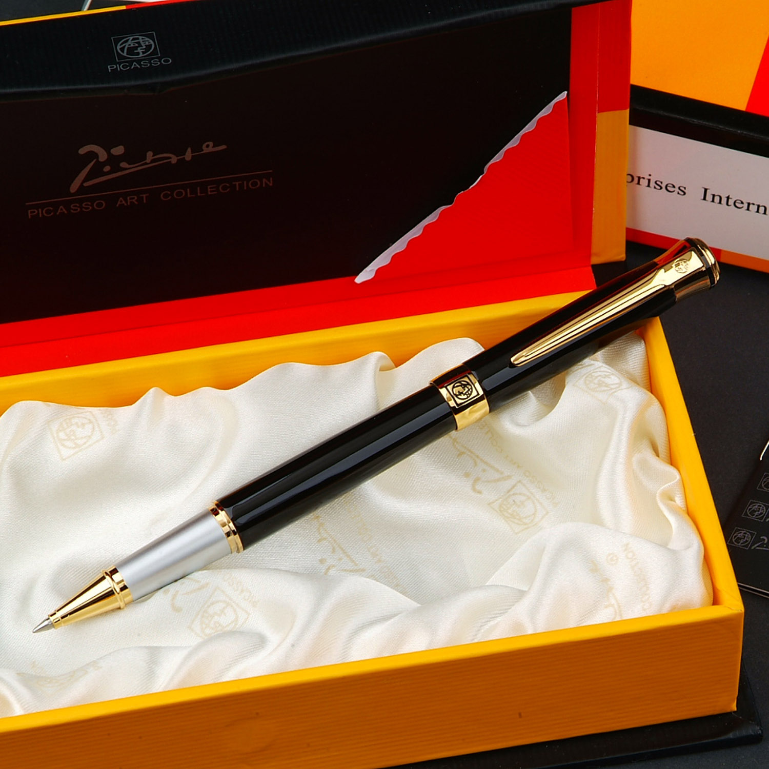 Bikasobao Pearl pen signature pen water-based pen 903 Swedish flower king (black platinum) pimio business gift