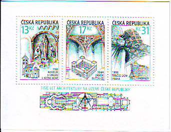 Czech Little Piece 1 New Engraved Edition: Ancient Architecture (Prague, etc.)