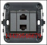 (VIMAR Italy Weimai Electric) IDEA Art Signal plug double-position four-core telephone socket