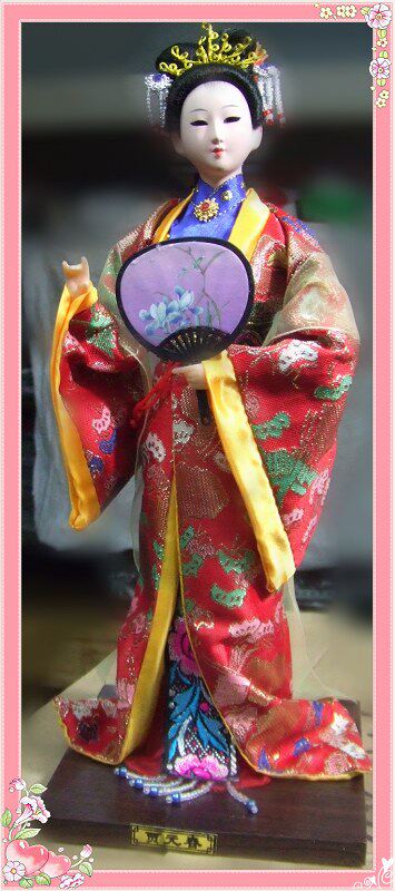 Yu Pingjuan Everyone type Juanjuan folk handicraft man puppet family swing piece gold mausoleum 12 hairpin Jia Yuanchun-Taobao