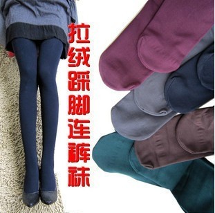 Fashion 100 Hitch Autumn Winter Thickening on foot trousers Warm Slurred Trousers Socks Pull Suede Inner Hitch 113g