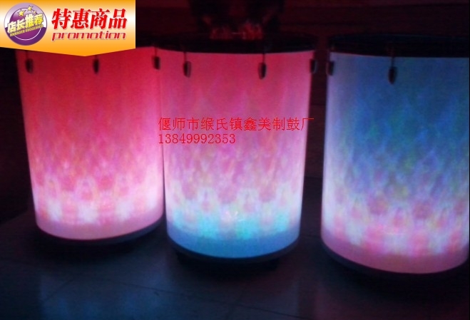 New LED water drum Diamond flower light water drum Colorful sound control water drum Dream matte water drum with video