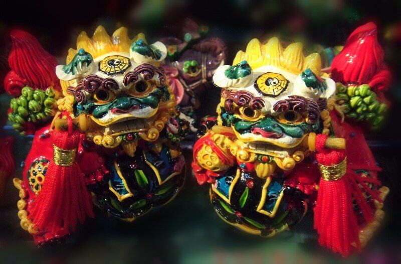 Lion Dance Handicraft Color Ceramic Handicraft Embroidered Lion 1-Taobao