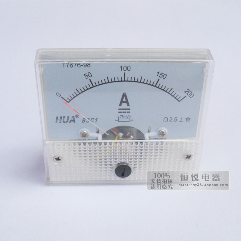 85C1 ammeter DC pointer ammeter 30A 50A 100A 150A 200A 300A 500A