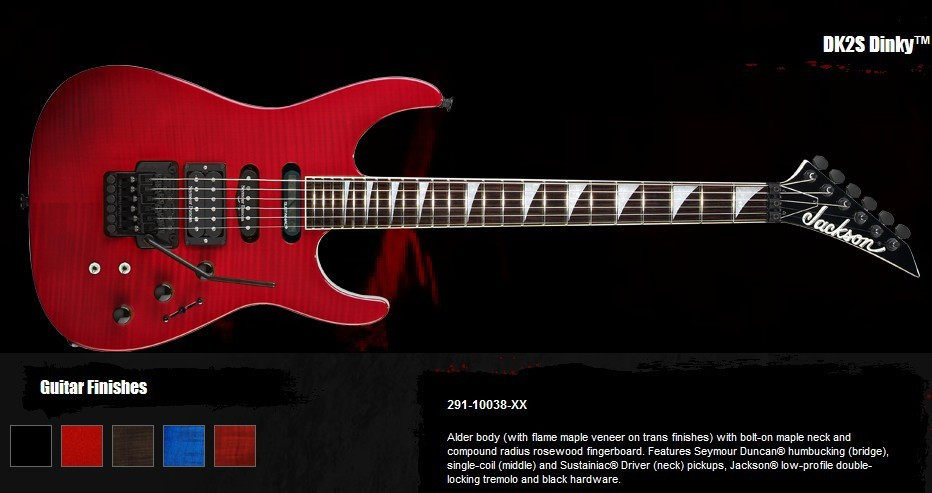 Jackson DK2S electric guitar limitless Yantone (attached to original fitted ABS box) Nissan Original