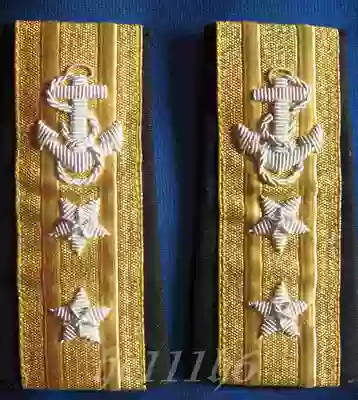 American Major General (two stars) set of golden soft epaulettes