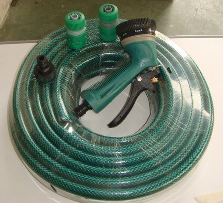 Car wash watering tool Garden tool 10 m four - point high - pressure plastic pipe spray set