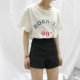 Cánh đồng hoa cửa sổ quần short nữ mùa thu đông 2018 mới eo cao buông thả tự canh Một từ quần đen ống rộng cạp quần nóng bỏng thời trang công sở nữ Quần short