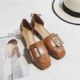 Mùa hè 2018 phiên bản Hàn Quốc mới của Baotou vuông retro của Anh với giày cao gót đế xuồng dép quai hậu nữ đẹp Sandal