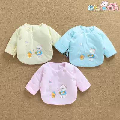 Newborn cotton half back 3 months early baby coat cotton coat autumn and winter long sleeve warm clothing winter monk clothing
