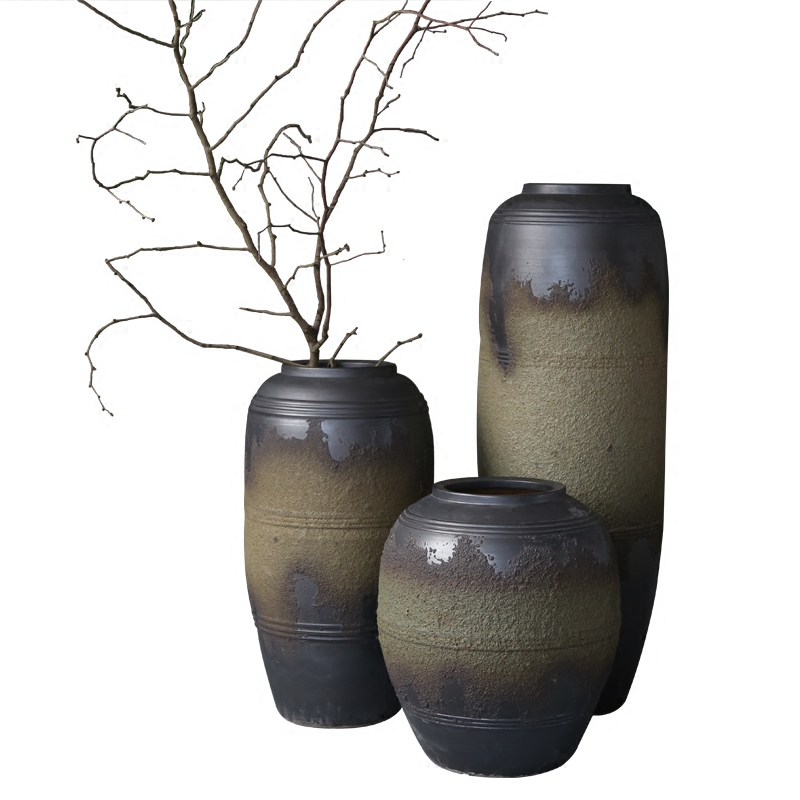 Jingdezhen ceramic vase dated pottery club theme garden villa large flower, flower receptacle