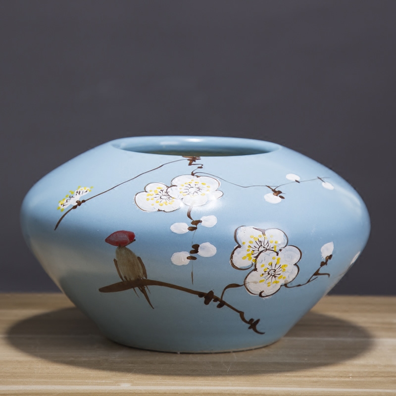 Jingdezhen ceramic modern new Chinese style flower vase living room TV wine porch home furnishing articles