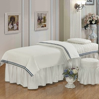 Massage làm đẹp trải giường bốn bộ thẩm mỹ viện bông tinh khiết dành riêng Hàn Quốc Châu Âu đơn mảnh vật lý trị liệu đơn giản bộ giường spa ga spa