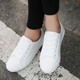 Giày vải nam nữ Giày trắng nữ mùa xuân 2019 Giày đế bằng mới Giày nữ thoáng khí mùa hè - Plimsolls giầy nữ hàng hiệu Plimsolls