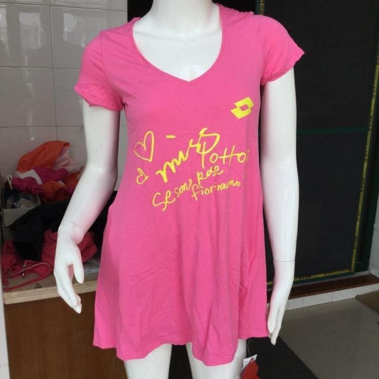 lotto sport music by woman Little Magic Woman Bamboo Adhesive Fiber Advanced Foreign Dress T-shirt ETSF110-2