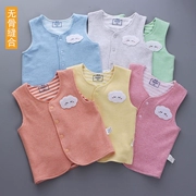 Áo len mỏng cho bé trai mùa xuân và mùa thu bé trai cardigan nữ bé nhỏ vest vai bé bông vest hai mặt
