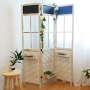 Mỹ vườn phân vùng gỗ rắn retro cũ màn hình gấp cửa sổ cửa hàng quần áo chụp nền - Màn hình / Cửa sổ