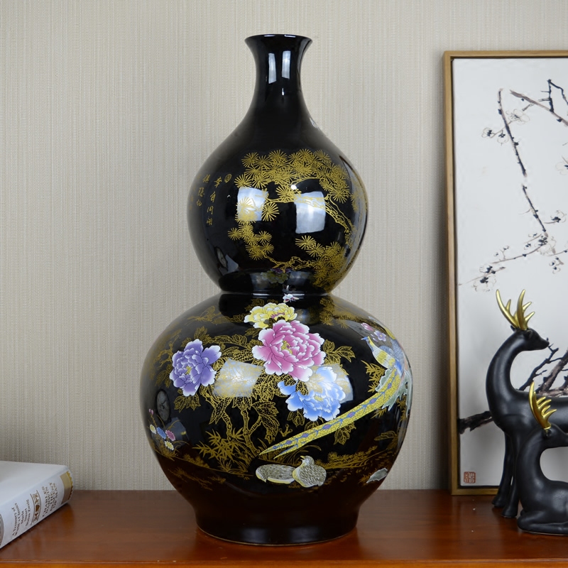 Jingdezhen ceramic large landing new Chinese style household vase in the sitting room porch flower arranging, adornment is placed