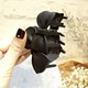 Korean temperament frosted flower headdress black basic hair clip Korean style simple big hair claw clip for women