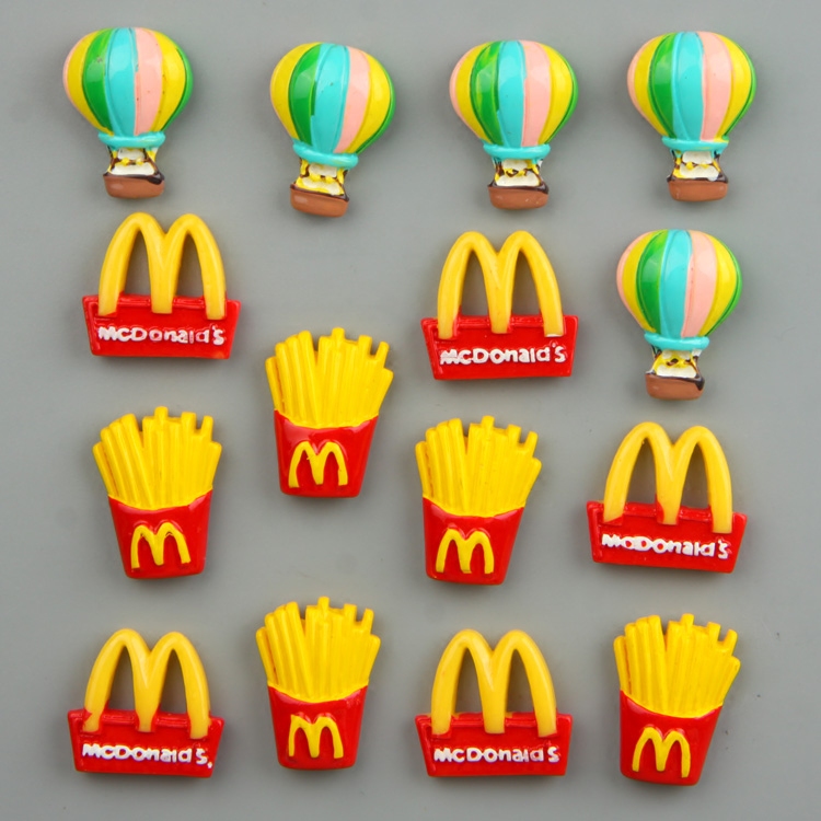 (Cai Caijia)McDonald's fries m note resin three-dimensional refrigerator paste magnet magnet magnet magnet magnetic buckle