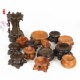 Mahogany wooden solid wood crystal ball base gourd walnut base wenwan egg carving base wood carving decoration special offer