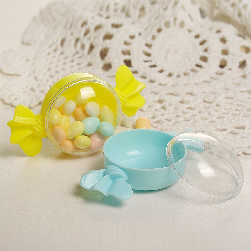Creative Little Candy Plastic Boxes Subtranslucent Delight Candy Box Children Birthday Little Gift Wedding Gift Boxes