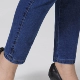 Mùa xuân hè mới quần mẹ trung niên quần jeans trung niên thời trang chín điểm XL cộng với quần cạp cao cạp cao